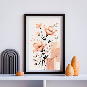 Geflüsterte Blumenformen Poster