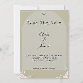 Geflüsterte Blütenblätter Elegant Minimalistisch S Save The Date