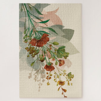 Geflüsterte Petal-Geometrie | Moderne botanische P Puzzle