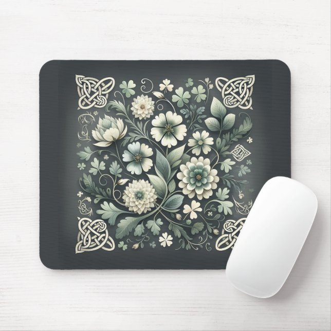Geflüstertes Kleeblatt-Knotenwerk-Garten Mousepad (Mit Mouse)