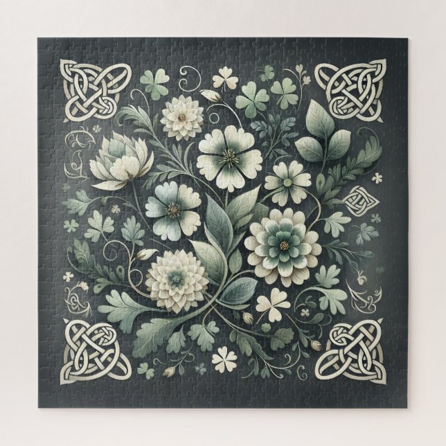 Geflüstertes Kleeblatt-Knotenwerk-Garten Puzzle (Vertikal)