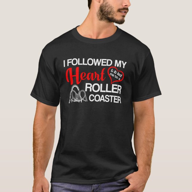 Gefolgtes Herz führte mich zum Rollen-Untersetzer T-Shirt (Vorderseite)