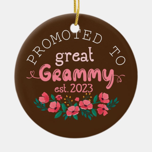 Gefördert zu Great Grammy Est 2023 Geschenke Oma Keramik Ornament (Vorne)