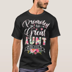 Gefördert zu Großtante Est 2022 Funny Floral First T-Shirt