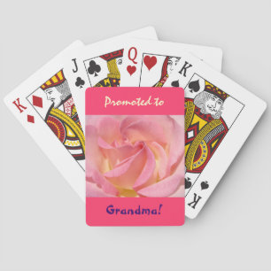 Gefördert zur Großmutter! Spielkarte-rosa Rose Spielkarten