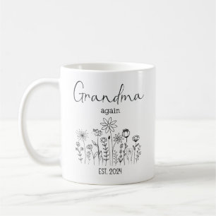 Geförderte Oma Wieder EST 2024 Wildblumen Tasse
