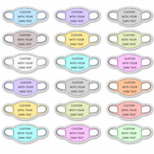 Geformte, benutzerdefinierte Textrahmenmaske Aufkleber