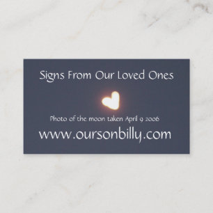 Geformter Mond des Visitenkarteherzens Visitenkarte