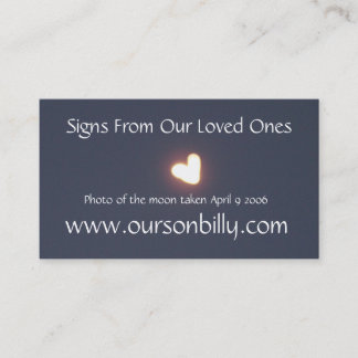 Geformter Mond des Visitenkarteherzens Visitenkarte