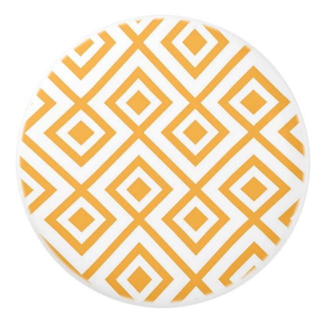 Geformtes geometrisches Muster der Raute Keramikknauf (Vorderseite)