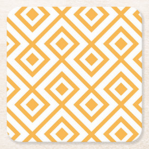 Geformtes geometrisches Muster der Raute Rechteckiger Pappuntersetzer