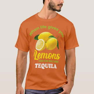 gefragt für Salz Tequila Funny Lemon T-Shirt