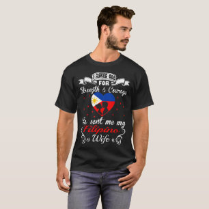 Gefragte Gott-Stärken-Mut gesendete philippinisch T-Shirt
