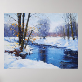 Gefriergroße Flanken in der Landschaft von Havella Poster