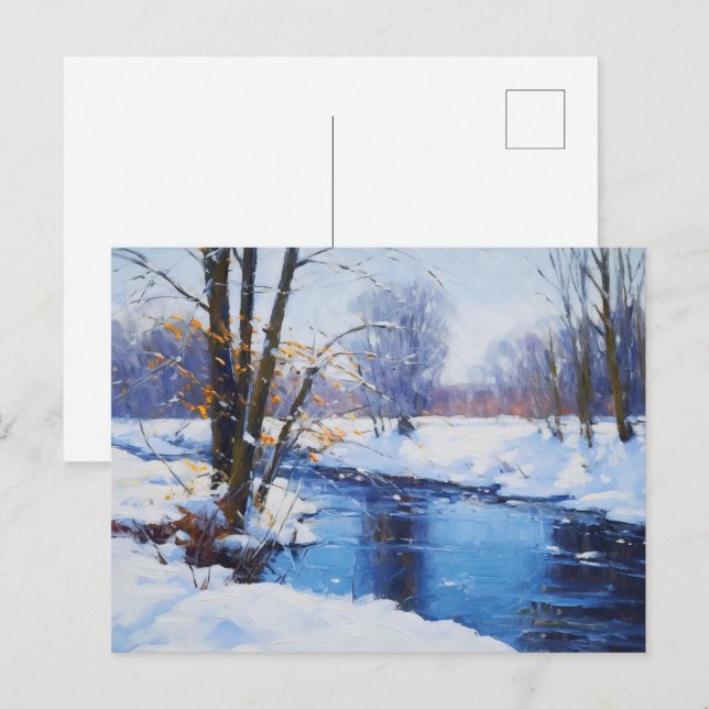 Gefriergroße Flanken in der Landschaft von Havella Postkarte (Vorne/Hinten)