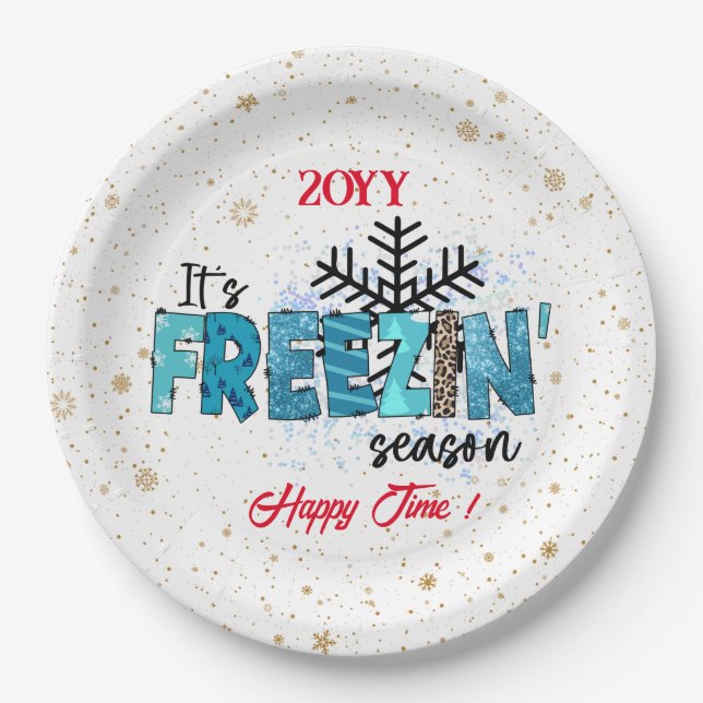 Gefriersaison individuell anpassen pappteller (Vorderseite)