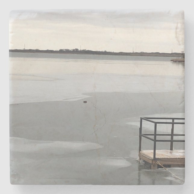 Gefriersee Steinuntersetzer (Vorderseite)