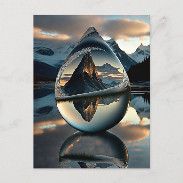 Gefrierwassertropfenkarte Feiertagspostkarte (Vorderseite)