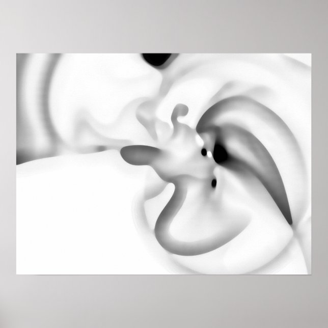 gefroren: Abstrakt, grau, weiß und schwarz Poster (Vorne)