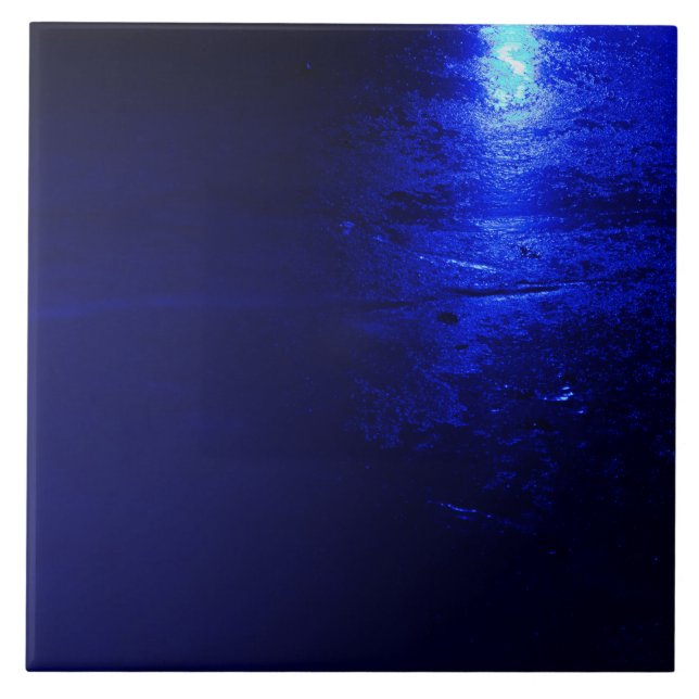 Gefrorene blaue große (6" X 6") Fliese (Vorderseite)