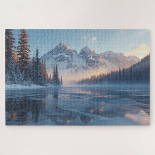 Gefrorene Serenität – Majestätische Winterlandscha Puzzle