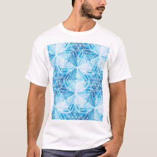 Gefrorene Sterne, Schneeflocken Nahtloses Muster. T-Shirt