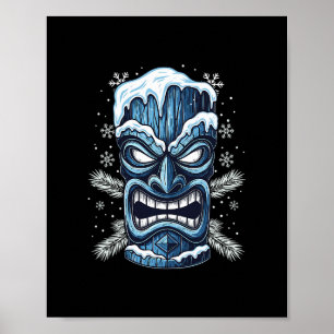 Gefrorene Winter-Tiki-Hawaiian-Party-Luau-Kalte-Fe Poster