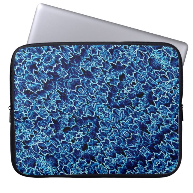 Gefrorener blauer Efeu Laptopschutzhülle (Vorderseite)