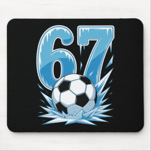 Gefrorener Fußball 67 Eissport Nummer Winterstil Mousepad