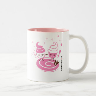 Gefrorener Jogurt-Schwester-Tasse Zweifarbige Tasse