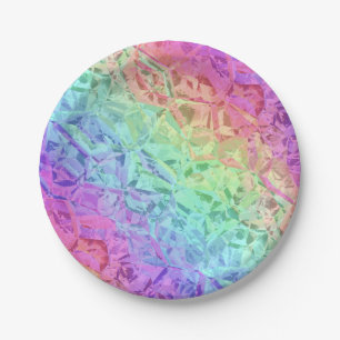gefrorener Regenbogenkristall : Pappteller