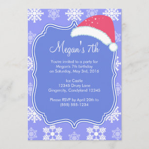 Gefrorener Schneeflocke-Winter-Geburtstag Einladung