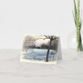 Gefrorener Teich Feiertagskarte