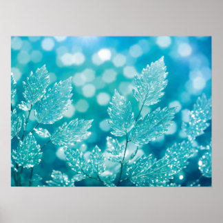 Gefrorener Übergang: Blätter Erwachen Poster