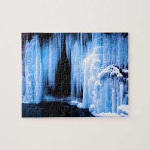 Gefrorener Wasserfall Puzzle