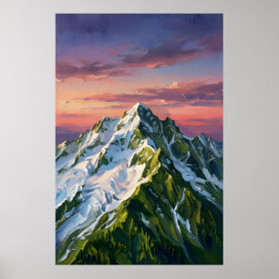 Gefrorenes Berg-Naturliebhaber-Wandkunstposter Poster