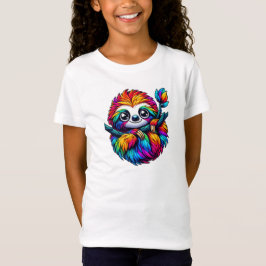 Gefrorenes Faultier in Rainbow Vibes T-Shirt