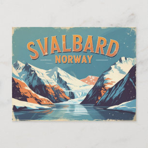 Gefrorenes Svalbard Retro Postkarte