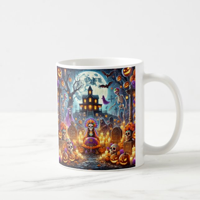 Geft-Tasse Halloween für Eltern Kaffeetasse (Rechts)