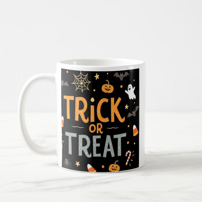 Geft Tasse Halloween-Trick oder -Tritt (Links)