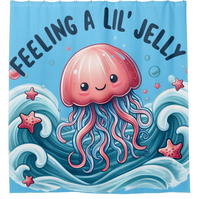‚Gefühl a Lil’ Jelly‘ Duschvorhang (Vorderseite)