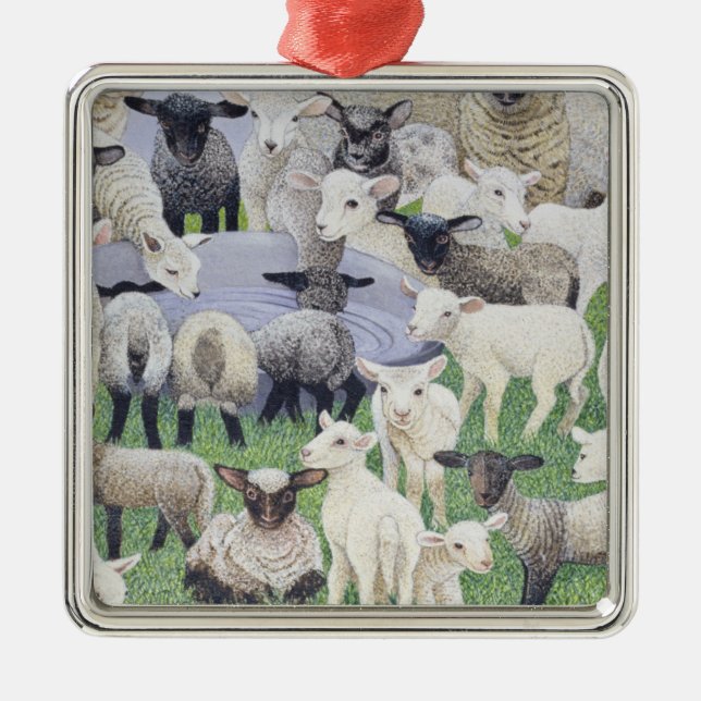 Gefühl ängstlich silbernes ornament (Vorne)