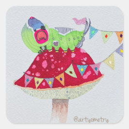 Gefühl Beautiful Quadratischer Aufkleber