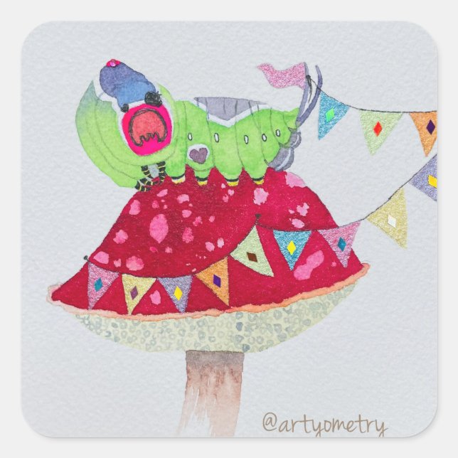 Gefühl Beautiful Quadratischer Aufkleber (Vorderseite)