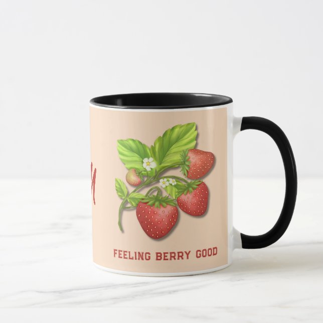 GEFÜHL BERRY GUOD Strawberry Monogram Tasse (Rechts)