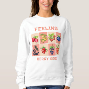 GEFÜHL BERRY GUTE, individuell anpassbare Erdbeere Sweatshirt