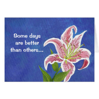 Gefühl-bessere bald Lilienkarte