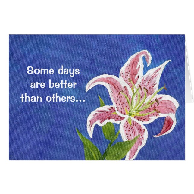 Gefühl-bessere bald Lilienkarte (Vorderseite (Horizontal))