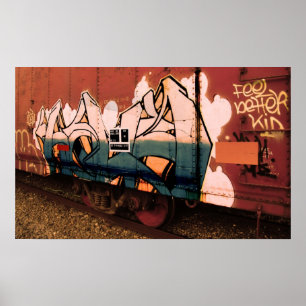 Gefühl-besserer KinderGraffiti-Zug Poster