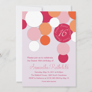 Gefühl Bright Sweet 16 Einladungen